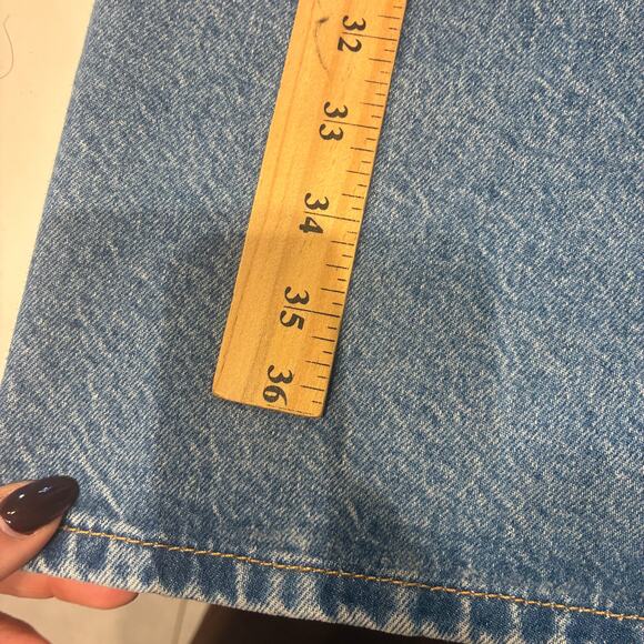 Zara Denim Split Hem Midi Skirt Medium - Picture 6 of 7
